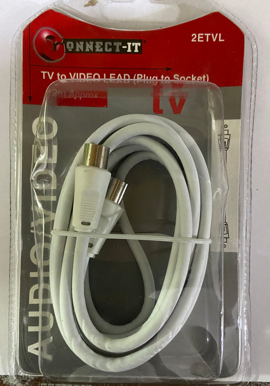 Câble audio/vidéo TV vers vidéo (fiche vers prise) 2m