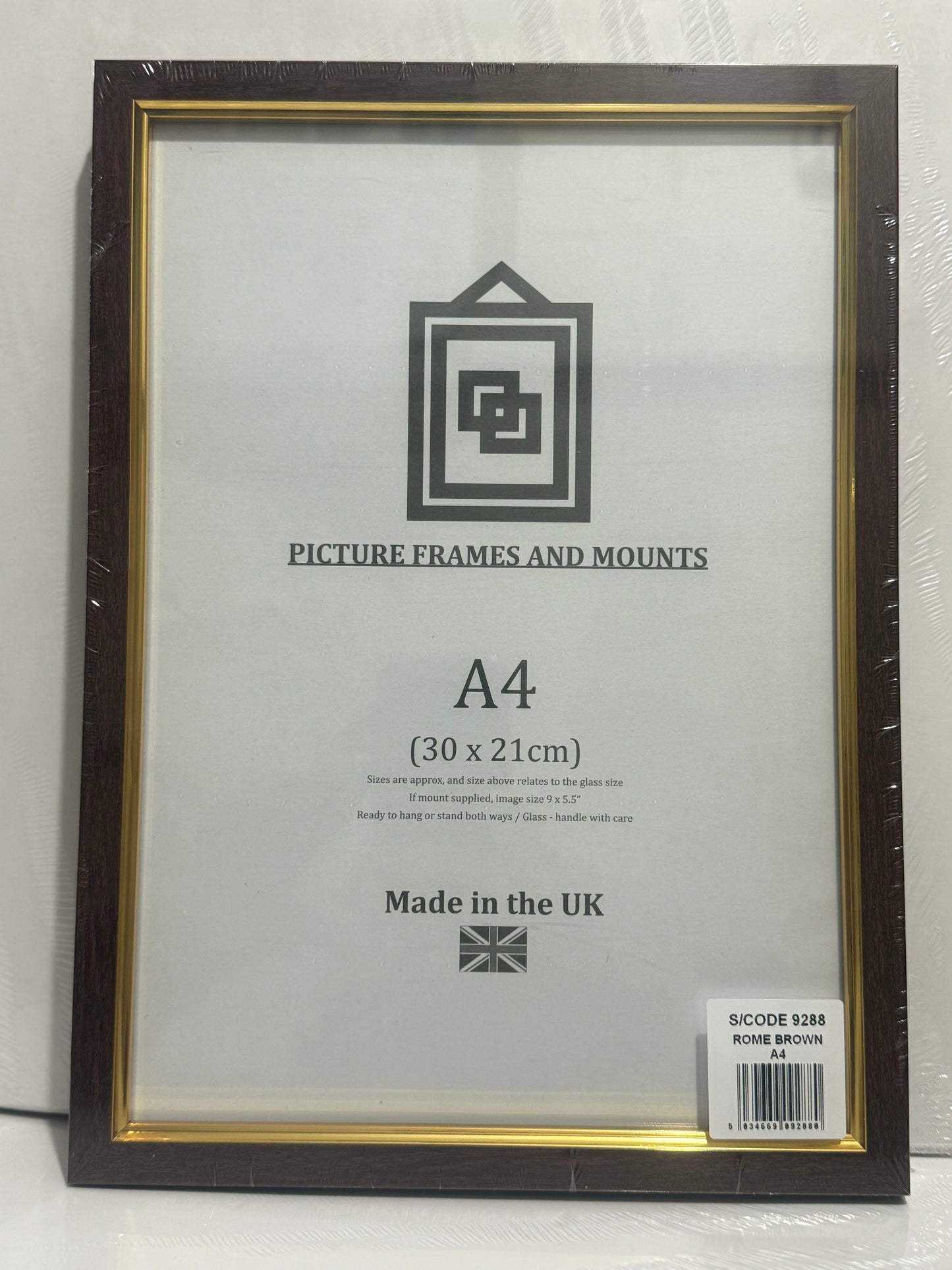 ROME BROWN A4 30x21cm PICTURE FRAME
