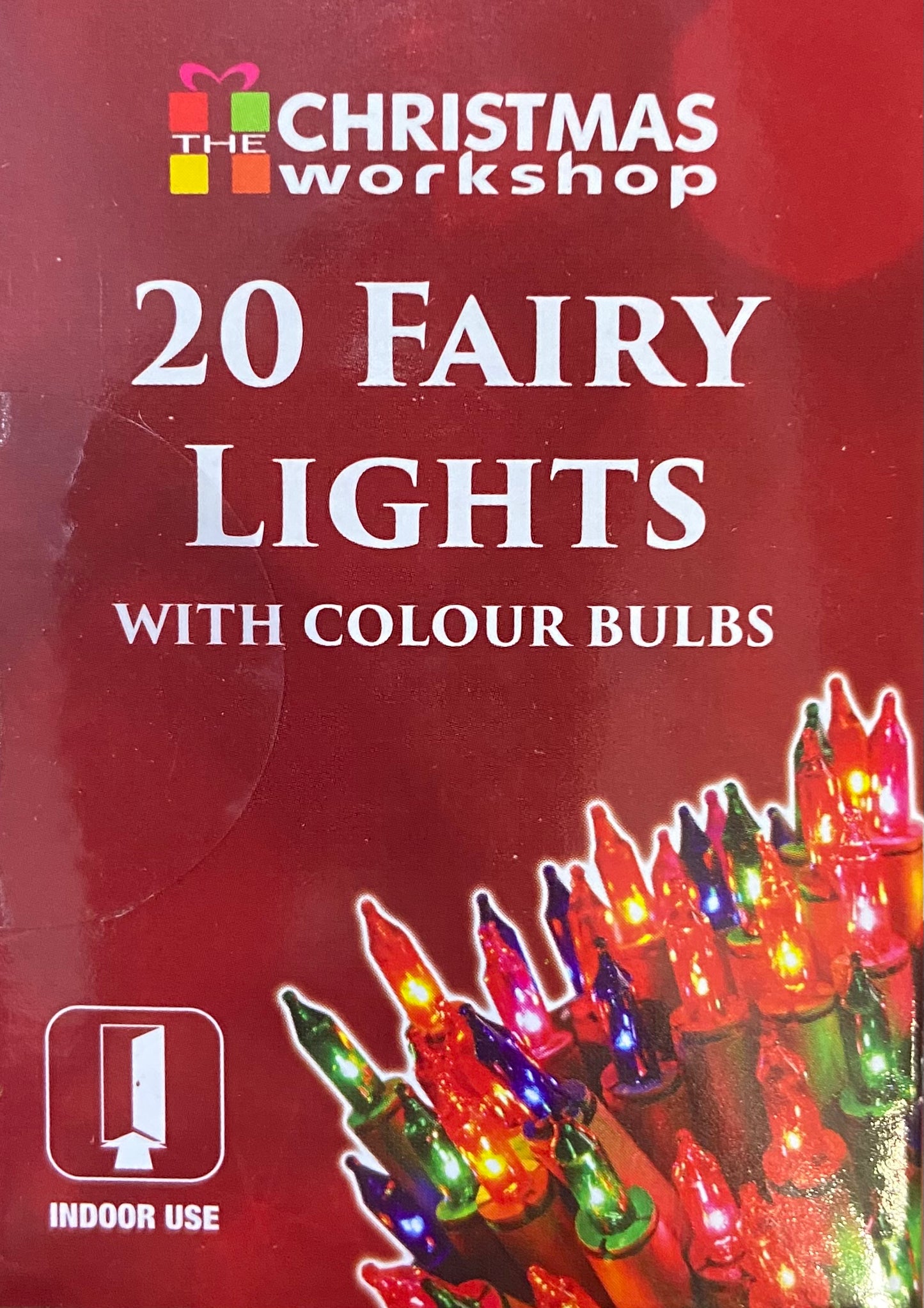 GUIRLANDE LUMINEUSE DE NOËL D'INTÉRIEUR, 20 AMPOULES MULTICOLORES.