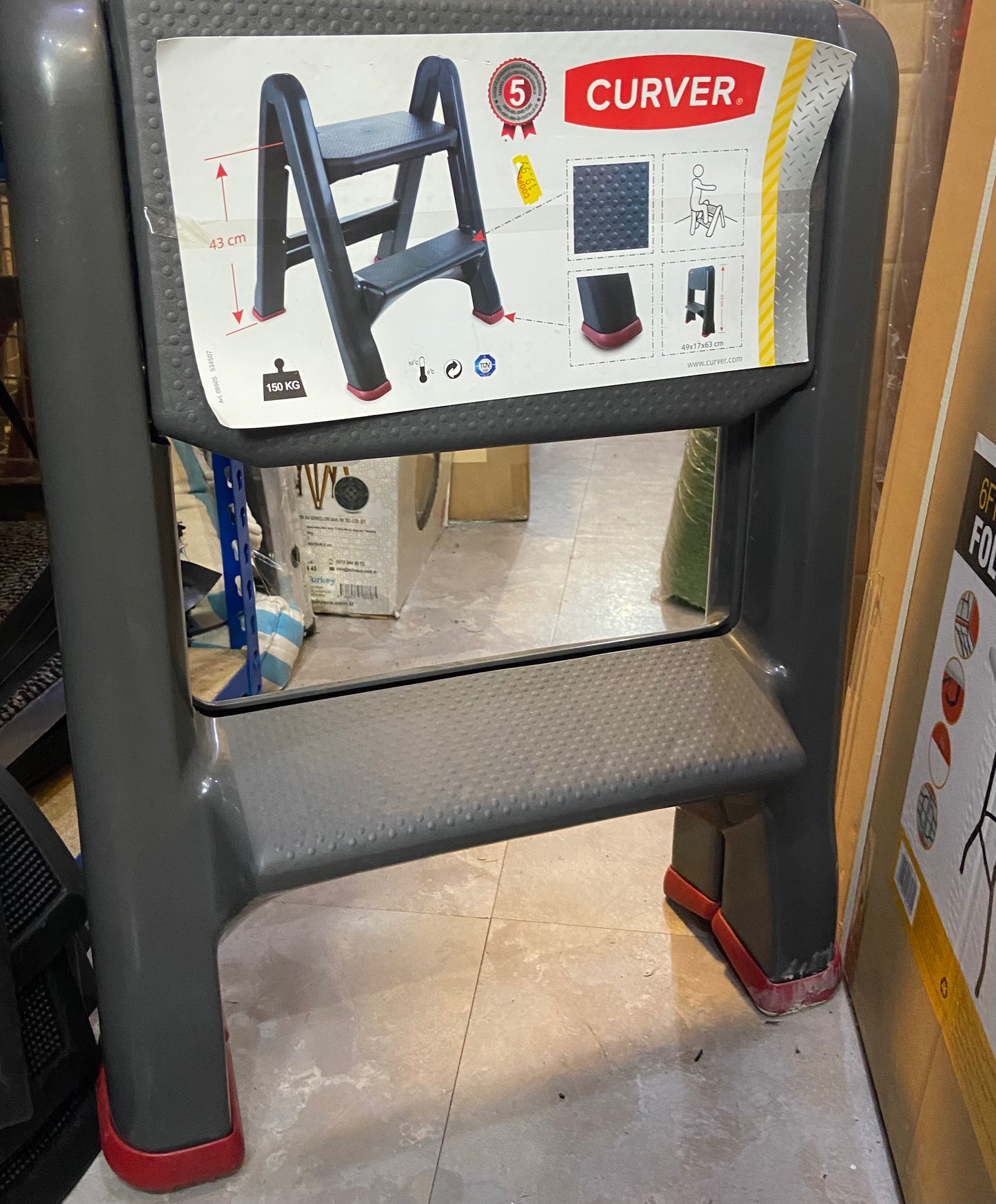 TABOURET PLIANT CURVER 49x17x63cm