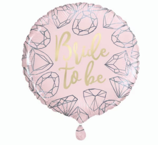 BALLON EN ALUMINIUM « FUTURE MARIÉE » ROSE DIAMANT 18 PO