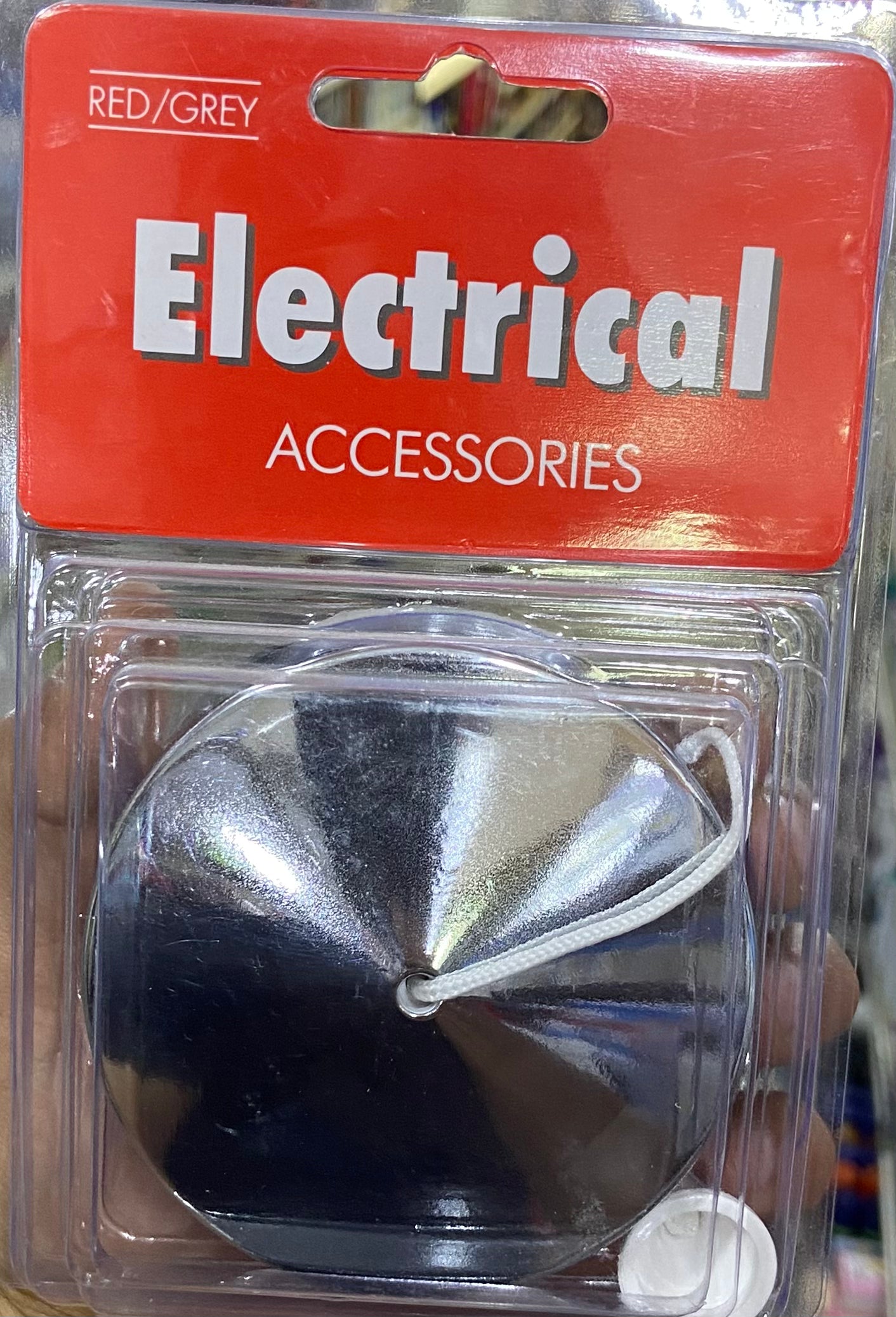 ELECTRICAL ACCESSORIES CEILING PULL SWITCH WITH CHROME COVER AND 1.5m PULL CORD