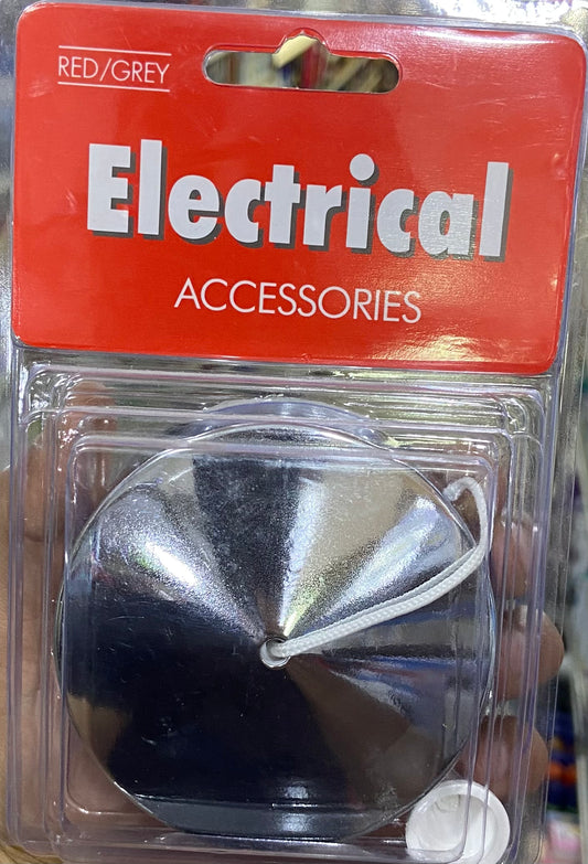 ACCESSOIRES ÉLECTRIQUES INTERRUPTEUR À TIRETTE DE PLAFOND AVEC CAPOT CHROMÉ ET CORDON DE 1,5 m