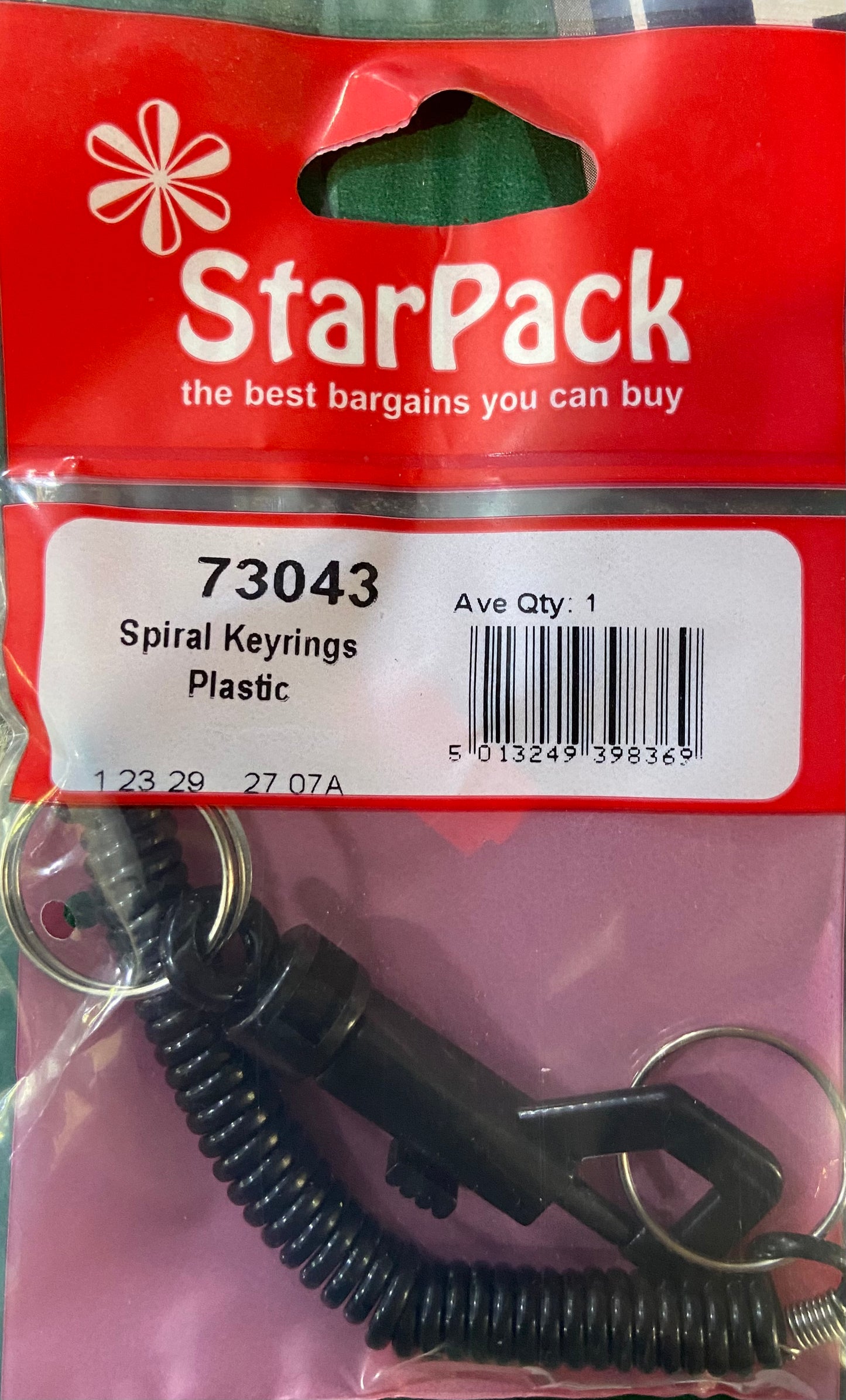 STARPACK SPIRAL KEYRINGS PLASTIC