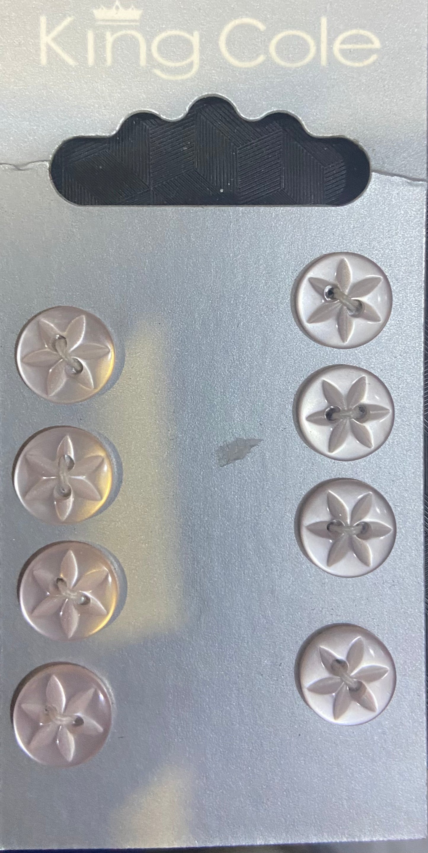 KING COLE FLOWER BUTTON X8