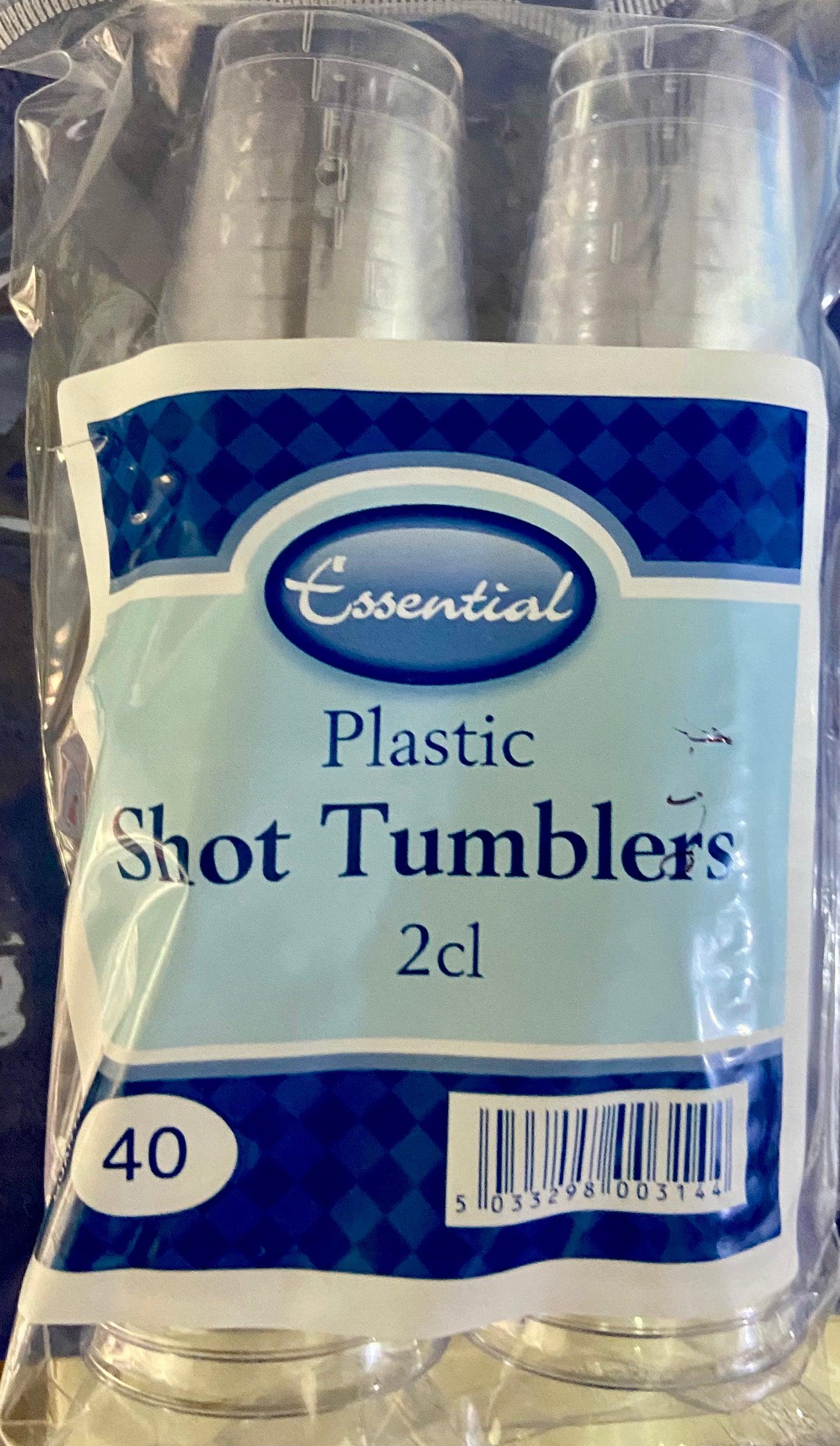 ESSENTIAL PLASTIC SHOT TUMBLERS 2cl