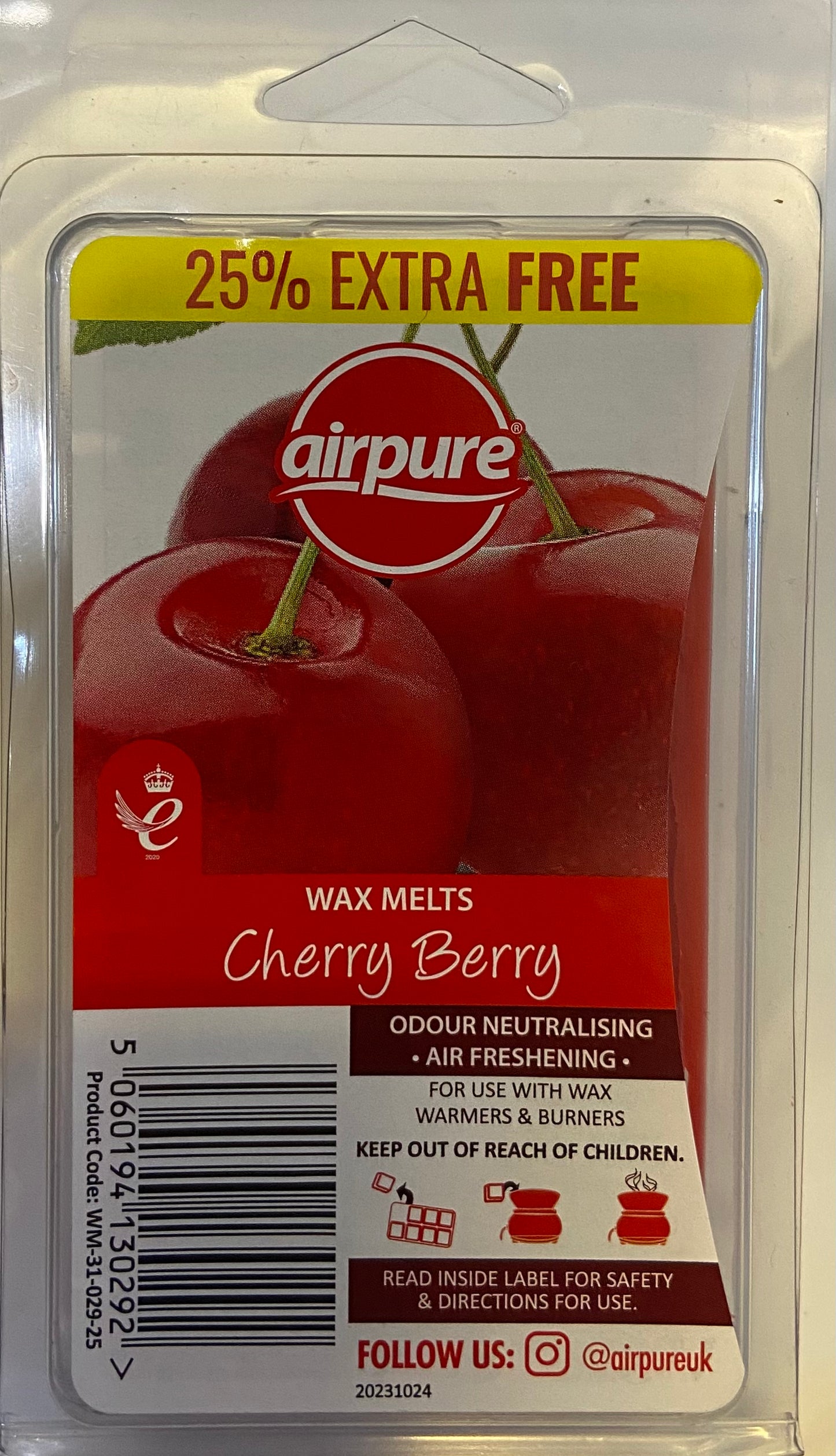 AIRPURE WAX MELTS CHERRY BERRY