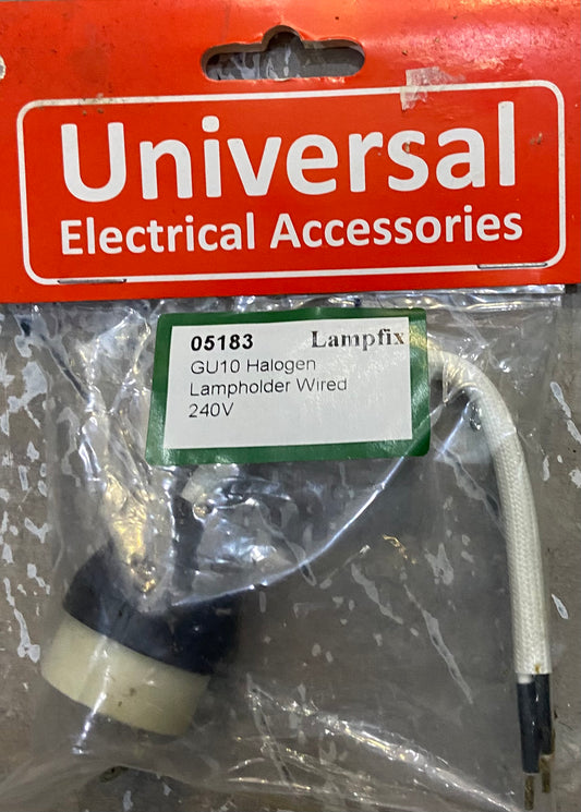 LAMPFIX GU10 HALOGEN LAMPHOLDER WIRED 240v