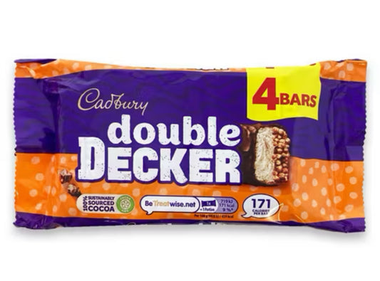 CADBURY DOUBLE DECKER 4 Bar CHOCOLATE 149.2g