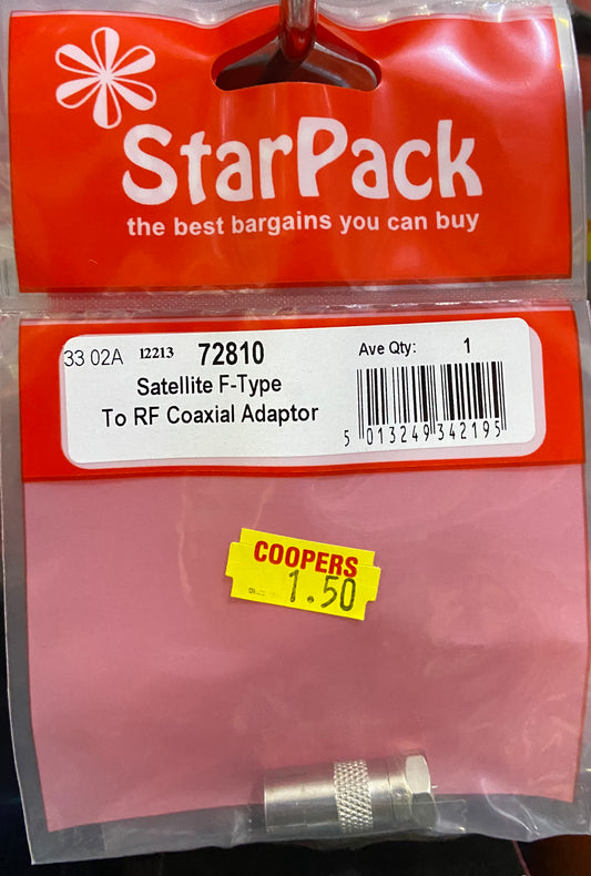 STARPACK SATELLITE F-TYPE TO RF COAXIAL ADAPTOR