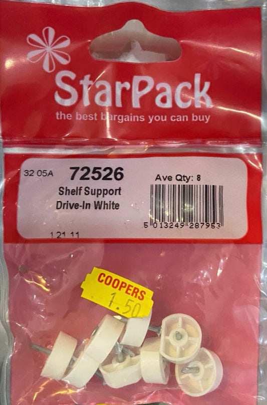 STARPACK SHELF SUPPORT DRIVE IN WHITE