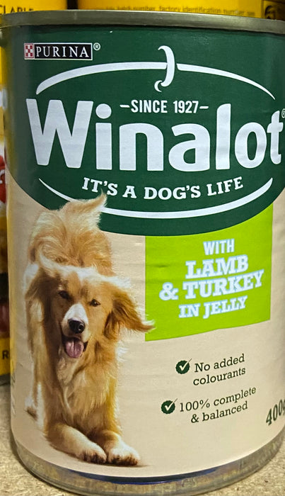 WINALOT DUCK AND CHICK DOG CAN MIXED  400GM