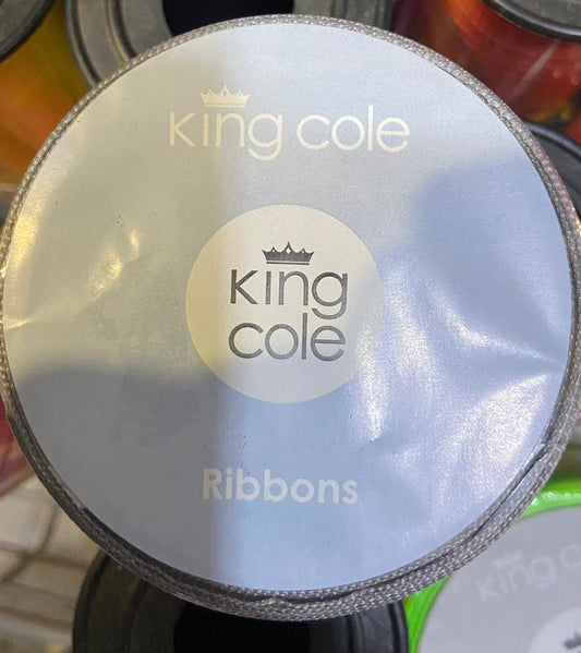 RUBAN DE SATIN KING COLE DOUBLE FACE 25mm-3M argent