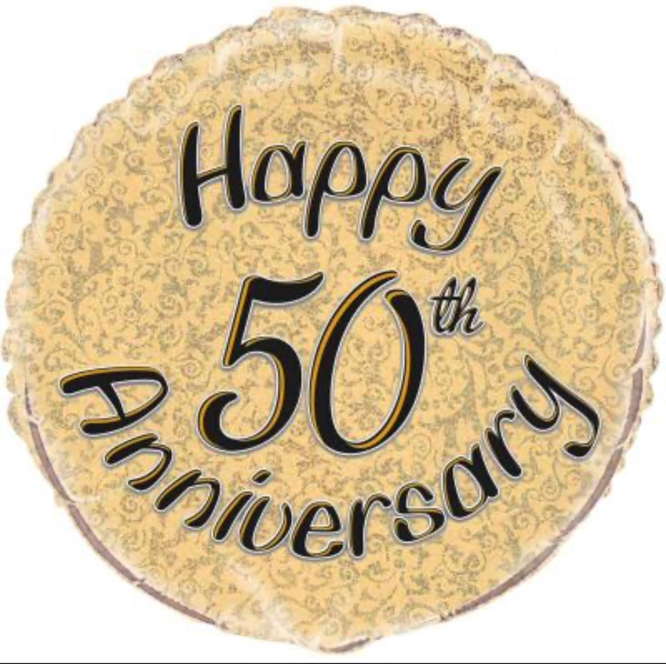 18in 50th ANNIVERSARY PRISM ROUND FOIL BALLOON