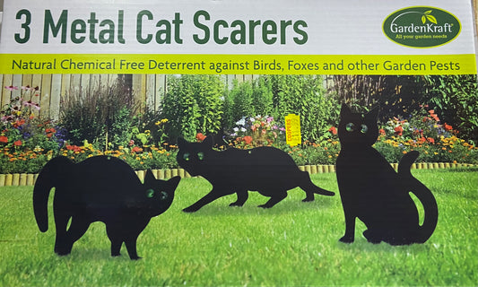GARDEN KRAFT 3 EFFAROUCHEURS DE CHATS EN MÉTAL