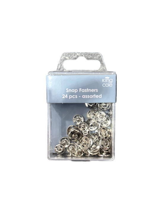 BOUTONS-PRESSION KING COLE 24 pcs assortis