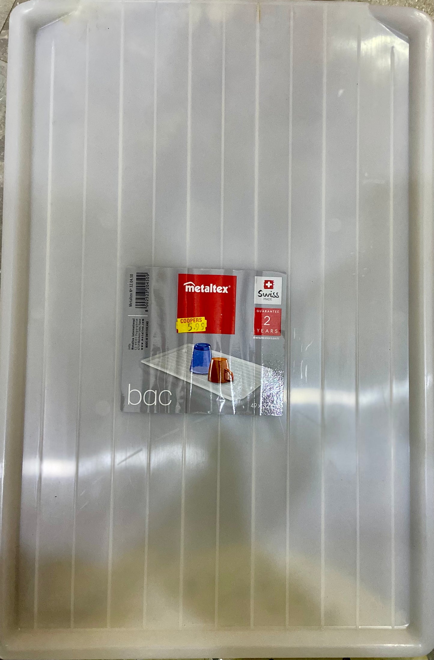 Metaltex Quick Box Bac Drainer, White 32cm x 49cm