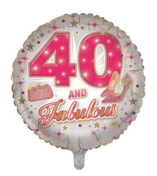 Ballon aluminium 40 ans femme 45 cm