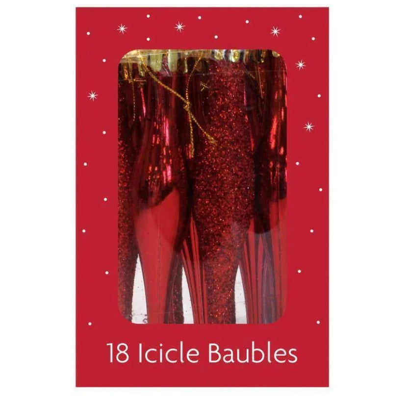 CHRISTMAS 18 Icicle BAUBLES