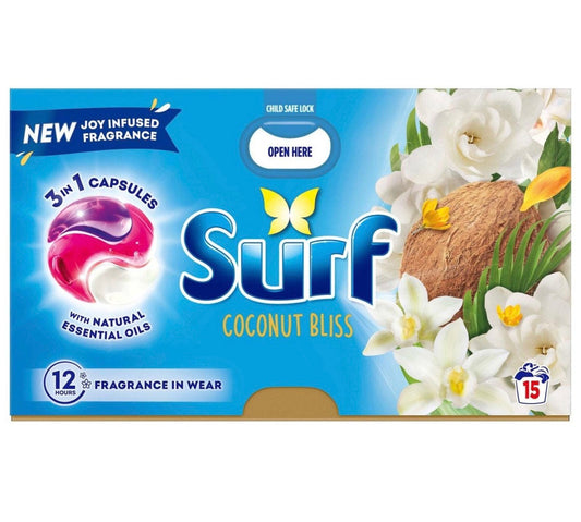 LESSIVE EN CAPSULES 3 EN 1 SURF COCONUT BLISS