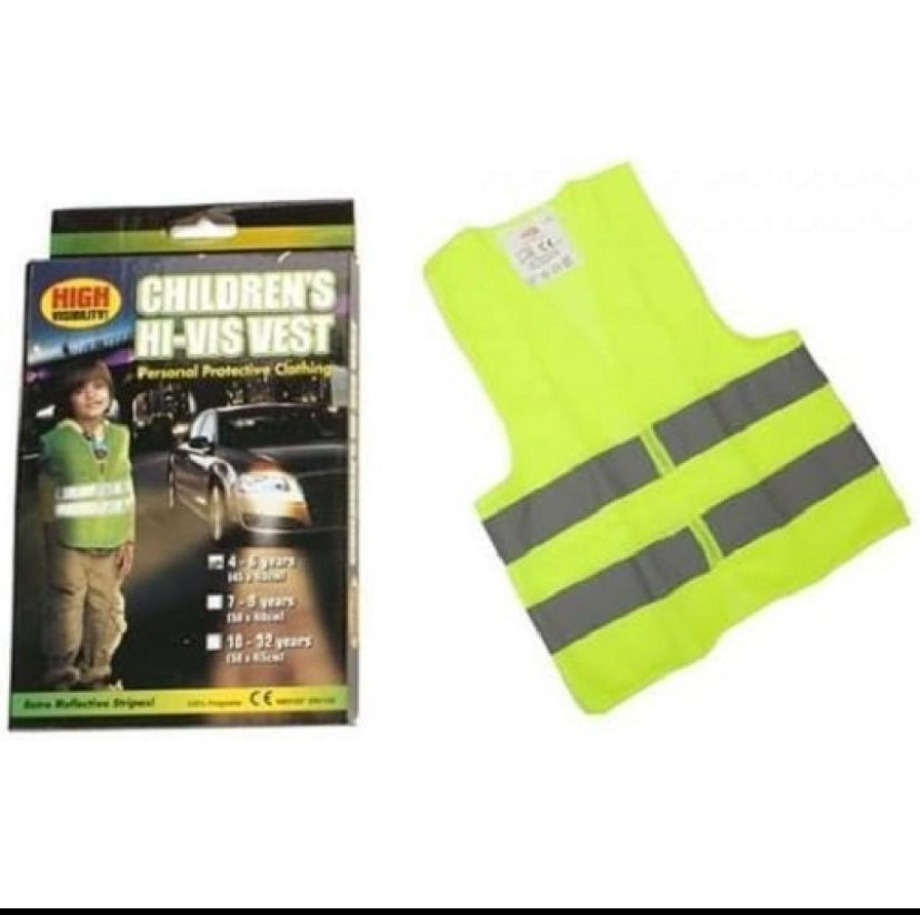 Gilet fluorescent haute visibilité enfant PMS, taille 7-9 ans (50x45cm)