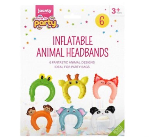 SERRE-TÊTE GONFLABLES DE FÊTE AMUSANTS ANIMAUX ASSORTIS