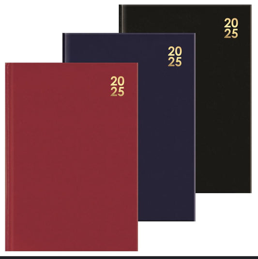 2025 A5 WEEK TO VIEW HARDBACK DIARIES