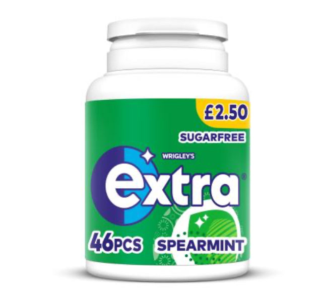 Extra Spearmint Sugarfree Chewing Gum Bottle PMP 46 Pieces