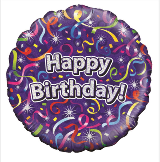 BALLON EN FEUILLE HOLOGRAPHIQUE DE 45 CM POUR LE 80E ANNIVERSAIRE