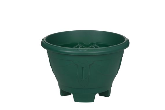 43cm Venetian Round Planter With Legs Forrest Green
