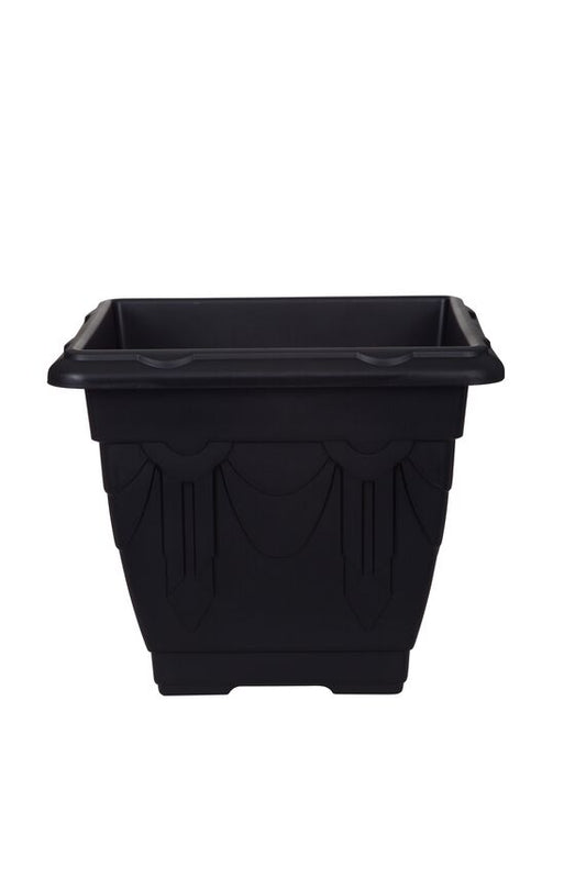 41cm Venetian Square Planter - Black