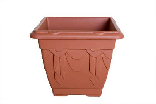 38cm Venetian Square Planter - Terracotta