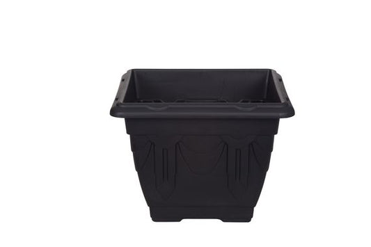 38cm Venetian Square Planter -Black