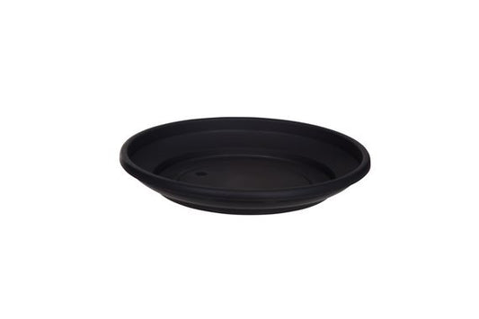 43cm Venetian Saucers for Round Planters Black