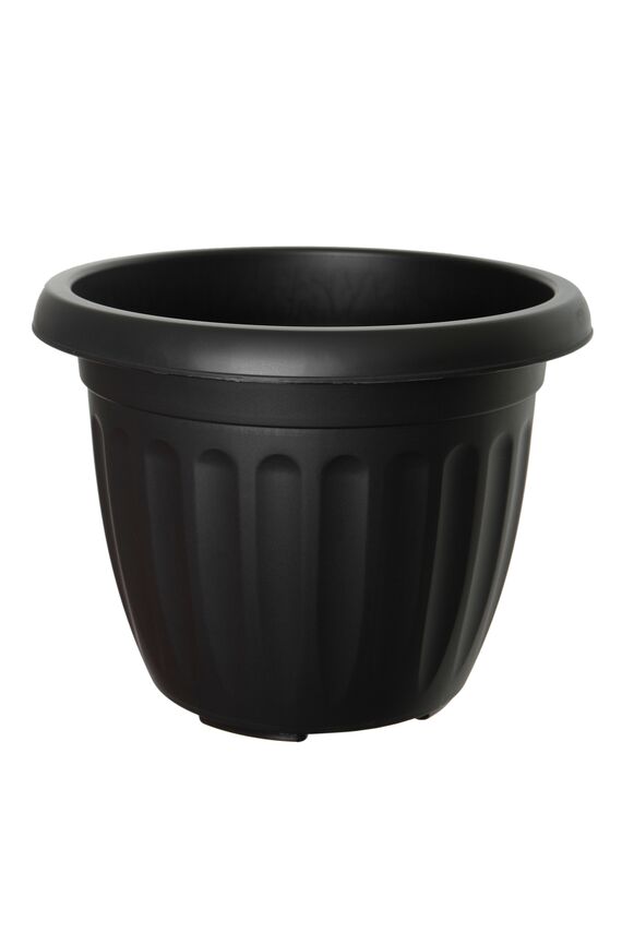 40cm Round Athens Planter - Black