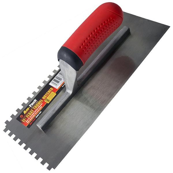 11" Float Trowel Notched - Soft Grip