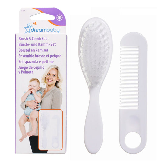 DREAMBABY BRUSH & COMB WHITE 2PC