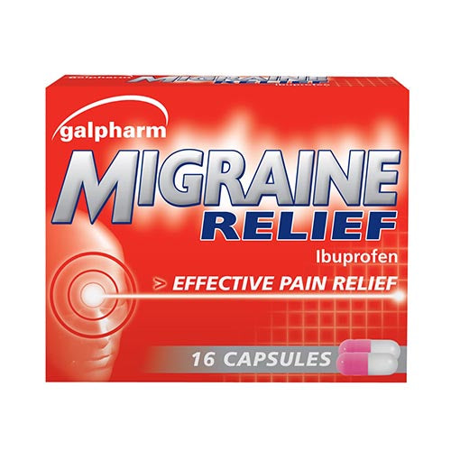 Galpharm Ibuprofen Migraine Relief  Capsules 16's S0073H9