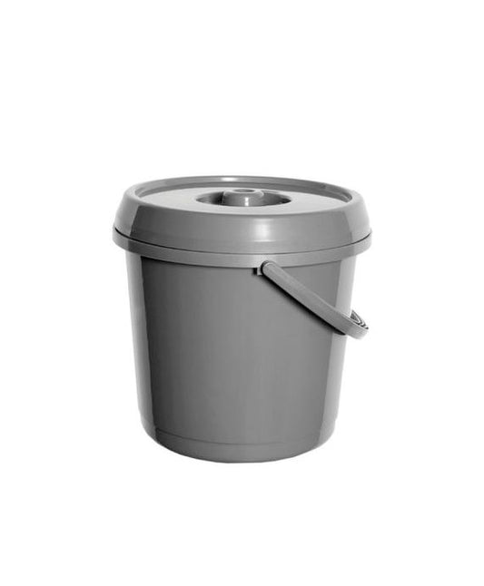 SEAU + COUVERCLE DE 14 LITRES - ARGENT