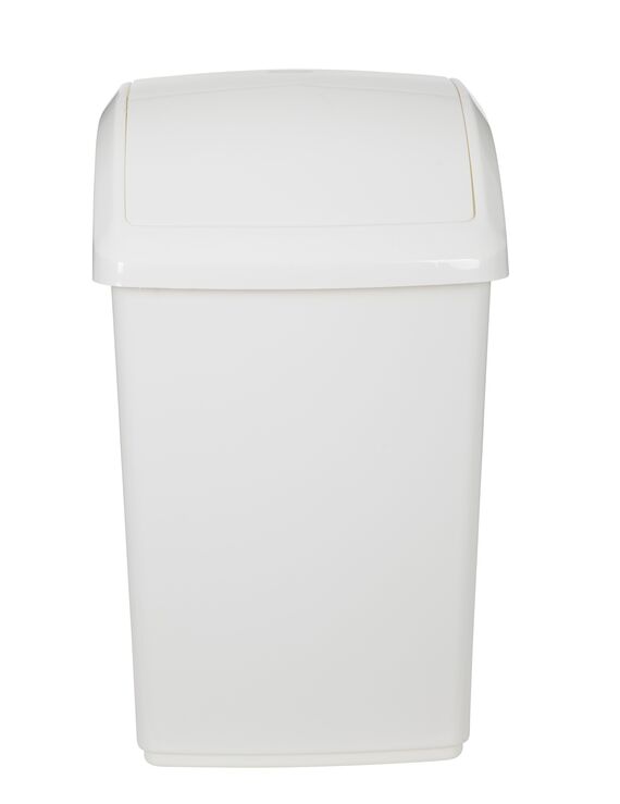 50L Large Swing Top Bin - Silver