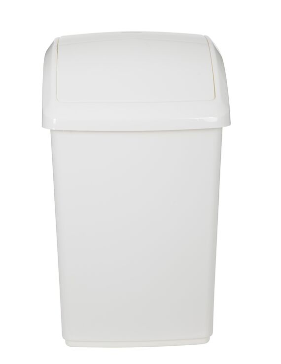 50L Large Swing Top Bin Silver —