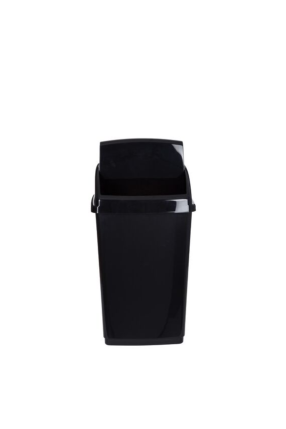 30L Swing Top Bin - Black