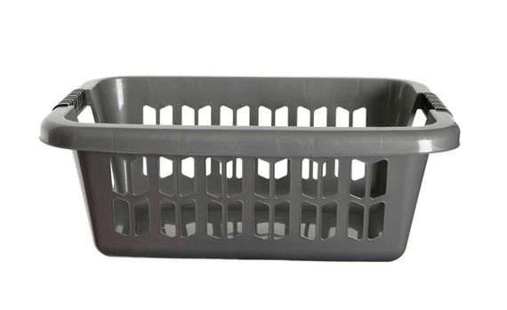EASY GRIP RECT LAUNDRY BASKET SILVER