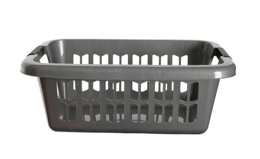 EASY GRIP RECT LAUNDRY BASKET SILVER