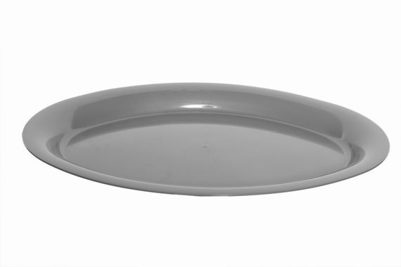 53CM OVAL PLATTER-SILVER