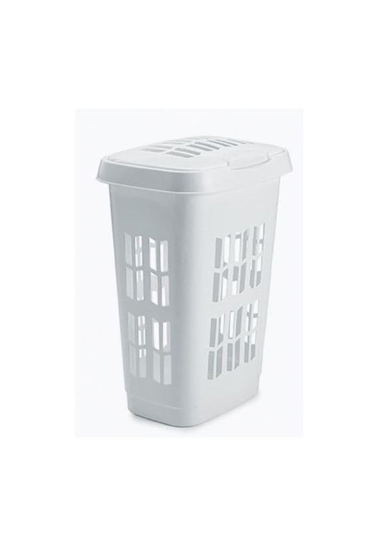 COUVERCLE DE PANIER À LINGE RECTANGULAIRE BLANC