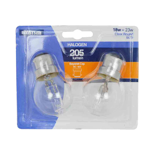 18watt BC B22 Bayonet Cap Clear Equivalent To 23watt Dimmable Twin Pack