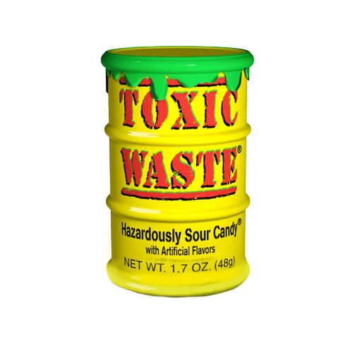 Toxic Waste Sour Candy Drum Yellow