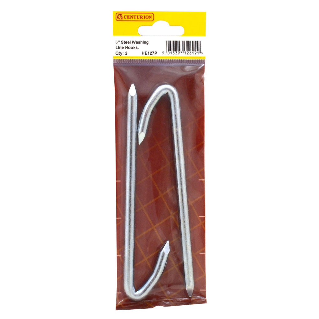 150mm ZP Steel Washing Line Hook (Pack of 2)