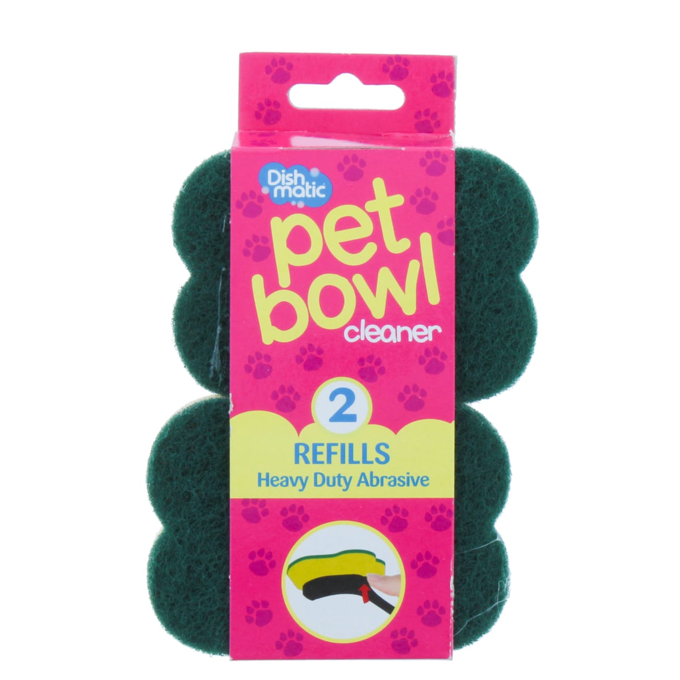 DISHMATIC PET BOWL SPONGE REFILLS 2PK